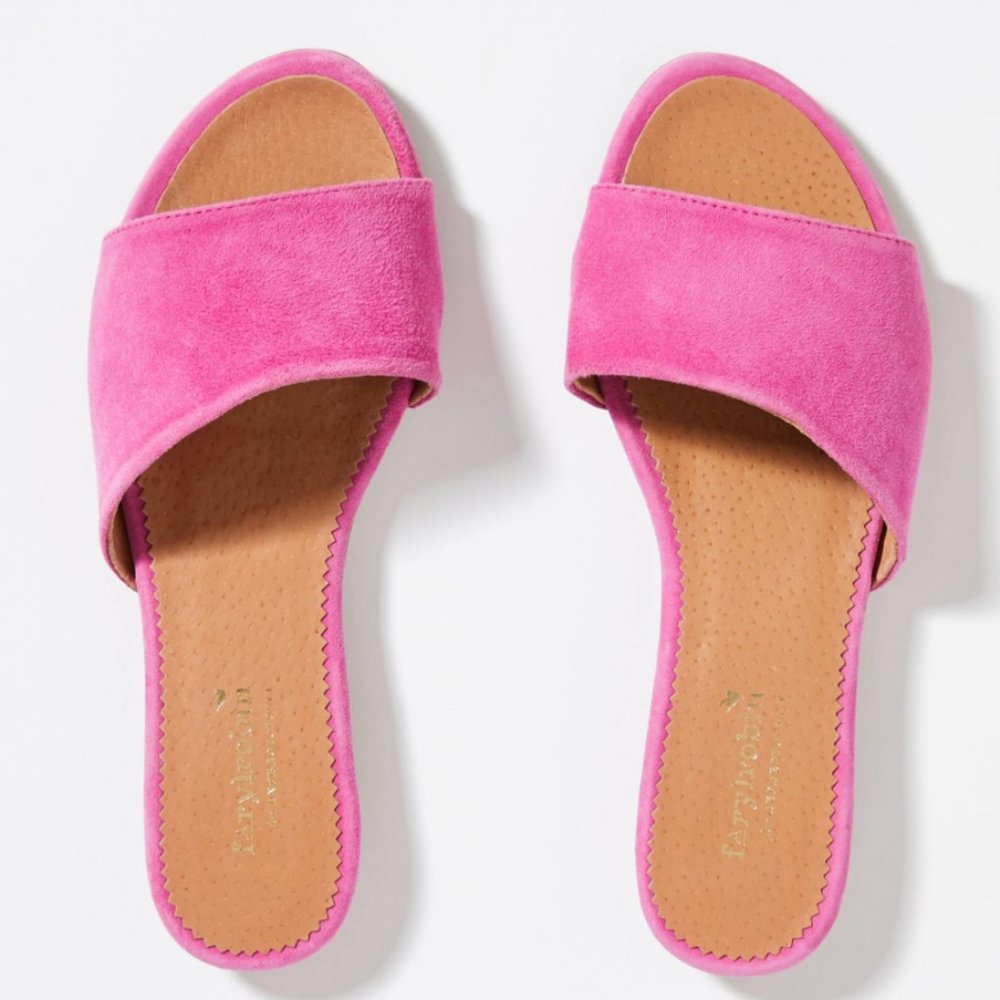 Anthropologie Farylrobin Testa Fusia Pink Slides